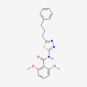 2,6-dimethoxy-N-[5-(3-phenylpropyl)-1,3,4-thiadiazol-2-yl]benzamide