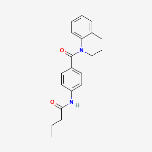 4-(butanoylamino)-N-ethyl-N-(2-methylphenyl)benzamide