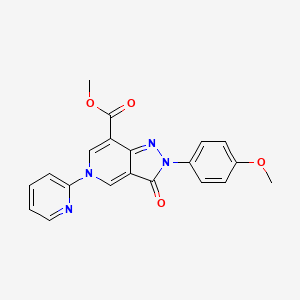 Methyl 2-(4-methoxyphenyl)-3-oxo-5-(pyridin-2-YL)-2H,3H,5H-pyrazolo[4,3-C]pyridine-7-carboxylate