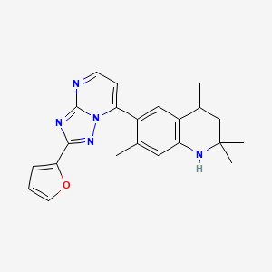 6-[2-(Furan-2-yl)[1,2,4]triazolo[1,5-a]pyrimidin-7-yl]-2,2,4,7-tetramethyl-1,2,3,4-tetrahydroquinoline