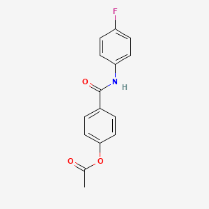 molecular formula C15H12FNO3 B11177482 4-[(4-Fluorophenyl)carbamoyl]phenyl acetate 