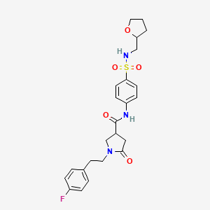 1-[2-(4-fluorophenyl)ethyl]-5-oxo-N-{4-[(tetrahydrofuran-2-ylmethyl)sulfamoyl]phenyl}pyrrolidine-3-carboxamide