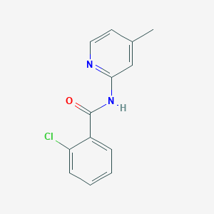 molecular formula C13H11ClN2O B11177500 2-chloro-N-(4-methylpyridin-2-yl)benzamide 