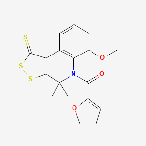 2-furyl(6-methoxy-4,4-dimethyl-1-thioxo-1,4-dihydro-5H-[1,2]dithiolo[3,4-c]quinolin-5-yl)methanone