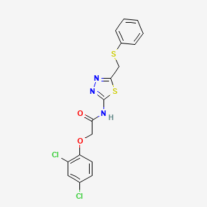 2-(2,4-dichlorophenoxy)-N-{5-[(phenylsulfanyl)methyl]-1,3,4-thiadiazol-2-yl}acetamide