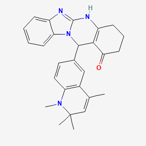 12-(1,2,2,4-tetramethyl-1,2-dihydroquinolin-6-yl)-3,4,5,12-tetrahydrobenzimidazo[2,1-b]quinazolin-1(2H)-one