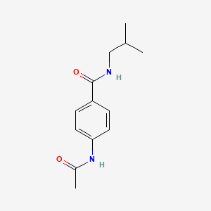 molecular formula C13H18N2O2 B11177553 4-acetamido-N-(2-methylpropyl)benzamide 