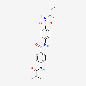 N-[4-(butan-2-ylsulfamoyl)phenyl]-4-[(2-methylpropanoyl)amino]benzamide