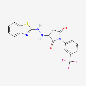 3-[2-(1,3-Benzothiazol-2-yl)hydrazinyl]-1-[3-(trifluoromethyl)phenyl]pyrrolidine-2,5-dione