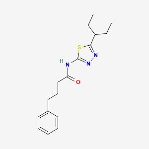 N-[5-(pentan-3-yl)-1,3,4-thiadiazol-2-yl]-4-phenylbutanamide