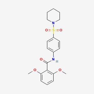 molecular formula C20H24N2O5S B11177605 2,6-Dimethoxy-N-[4-(piperidine-1-sulfonyl)-phenyl]-benzamide 