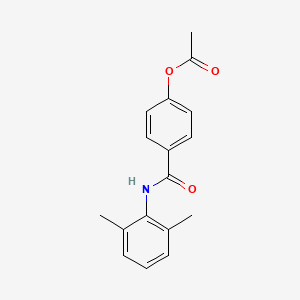 molecular formula C17H17NO3 B11177610 4-[(2,6-Dimethylphenyl)carbamoyl]phenyl acetate 