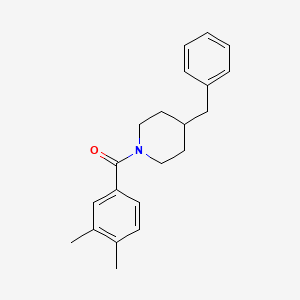 molecular formula C21H25NO B11177636 4-Benzyl-1-(3,4-dimethylbenzoyl)piperidine 