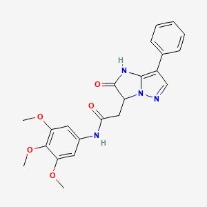 2-(2-oxo-7-phenyl-2,3-dihydro-1H-imidazo[1,2-b]pyrazol-3-yl)-N-(3,4,5-trimethoxyphenyl)acetamide