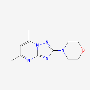 molecular formula C11H15N5O B11177693 5,7-Dimethyl-2-(morpholin-4-yl)[1,2,4]triazolo[1,5-a]pyrimidine 