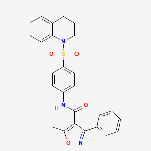 N-[4-(3,4-dihydroquinolin-1(2H)-ylsulfonyl)phenyl]-5-methyl-3-phenyl-1,2-oxazole-4-carboxamide