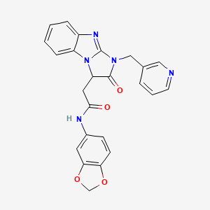 N-(1,3-benzodioxol-5-yl)-2-[2-oxo-1-(pyridin-3-ylmethyl)-2,3-dihydro-1H-imidazo[1,2-a]benzimidazol-3-yl]acetamide