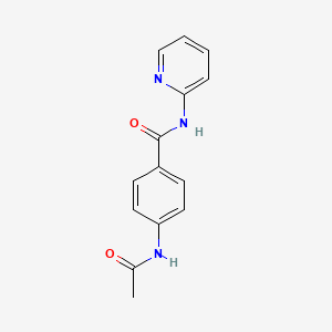 molecular formula C14H13N3O2 B11177738 Benzamide, 4-(acetylamino)-N-2-pyridinyl- CAS No. 36844-89-0