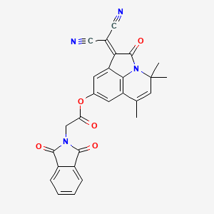 1-(dicyanomethylidene)-4,4,6-trimethyl-2-oxo-1,2-dihydro-4H-pyrrolo[3,2,1-ij]quinolin-8-yl (1,3-dioxo-1,3-dihydro-2H-isoindol-2-yl)acetate