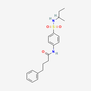 molecular formula C20H26N2O3S B11177763 N-[4-(butan-2-ylsulfamoyl)phenyl]-4-phenylbutanamide 