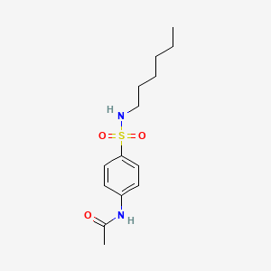 molecular formula C14H22N2O3S B11177823 N-[4-(hexylsulfamoyl)phenyl]acetamide 