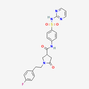 1-[2-(4-fluorophenyl)ethyl]-5-oxo-N-[4-(pyrimidin-2-ylsulfamoyl)phenyl]pyrrolidine-3-carboxamide