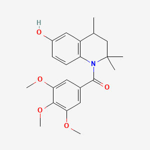 (6-hydroxy-2,2,4-trimethyl-3,4-dihydroquinolin-1(2H)-yl)(3,4,5-trimethoxyphenyl)methanone