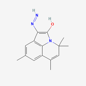 molecular formula C15H17N3O B11177850 1-[(Z)hydrazono]-4,4,6,8-tetramethyl-4H-pyrrolo[3,2,1-ij]quinolin-2-one 