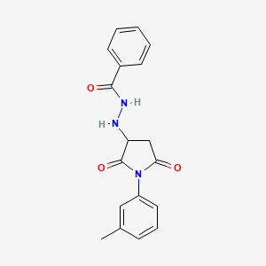 N'-[1-(3-methylphenyl)-2,5-dioxopyrrolidin-3-yl]benzohydrazide