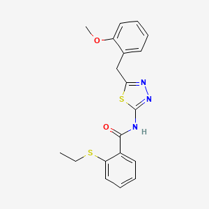 2-(ethylsulfanyl)-N-[5-(2-methoxybenzyl)-1,3,4-thiadiazol-2-yl]benzamide