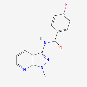 4-fluoro-N-(1-methyl-1H-pyrazolo[3,4-b]pyridin-3-yl)benzamide