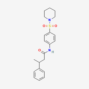 3-phenyl-N-[4-(piperidin-1-ylsulfonyl)phenyl]butanamide