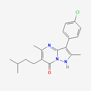 3-(4-chlorophenyl)-2,5-dimethyl-6-(3-methylbutyl)pyrazolo[1,5-a]pyrimidin-7(4H)-one