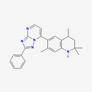 2,2,4,7-Tetramethyl-6-(2-phenyl[1,2,4]triazolo[1,5-a]pyrimidin-7-yl)-1,2,3,4-tetrahydroquinoline