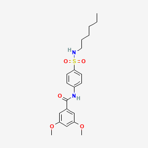 N-[4-(hexylsulfamoyl)phenyl]-3,5-dimethoxybenzamide