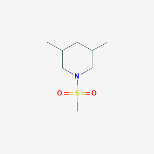 molecular formula C8H17NO2S B11177919 3,5-Dimethyl-1-(methylsulfonyl)piperidine 