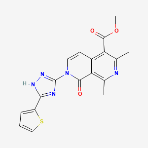 methyl 1,3-dimethyl-8-oxo-7-[3-(2-thienyl)-1H-1,2,4-triazol-5-yl]-7,8-dihydro[2,7]naphthyridine-4-carboxylate