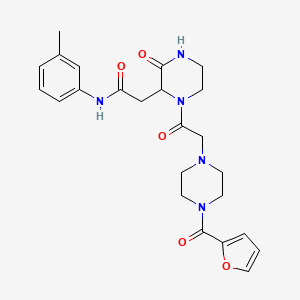 2-(1-{[4-(furan-2-ylcarbonyl)piperazin-1-yl]acetyl}-3-oxopiperazin-2-yl)-N-(3-methylphenyl)acetamide