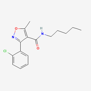 3-(2-chlorophenyl)-5-methyl-N-pentyl-1,2-oxazole-4-carboxamide