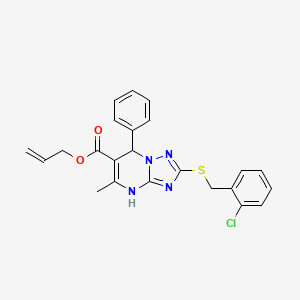 Prop-2-en-1-yl 2-[(2-chlorobenzyl)sulfanyl]-5-methyl-7-phenyl-4,7-dihydro[1,2,4]triazolo[1,5-a]pyrimidine-6-carboxylate