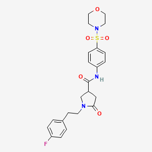 1-[2-(4-fluorophenyl)ethyl]-N-[4-(morpholin-4-ylsulfonyl)phenyl]-5-oxopyrrolidine-3-carboxamide