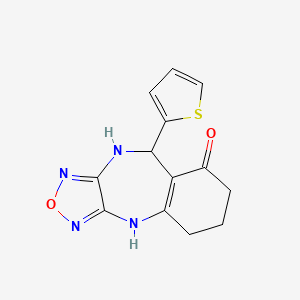 9-(2-thienyl)-6,7,9,10-tetrahydro-4H-[1,2,5]oxadiazolo[3,4-b][1,4]benzodiazepin-8(5H)-one