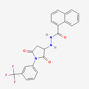 N'-{2,5-dioxo-1-[3-(trifluoromethyl)phenyl]pyrrolidin-3-yl}naphthalene-1-carbohydrazide