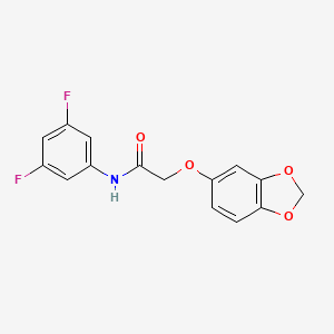 2-(1,3-benzodioxol-5-yloxy)-N-(3,5-difluorophenyl)acetamide