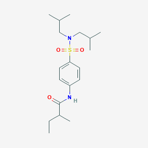 N-{4-[bis(2-methylpropyl)sulfamoyl]phenyl}-2-methylbutanamide