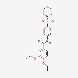 3,4-diethoxy-N-[4-(piperidin-1-ylsulfonyl)phenyl]benzamide