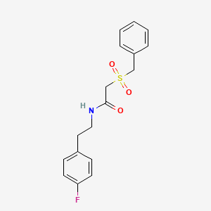 molecular formula C17H18FNO3S B11178095 2-(benzylsulfonyl)-N-[2-(4-fluorophenyl)ethyl]acetamide 