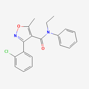 3-(2-chlorophenyl)-N-ethyl-5-methyl-N-phenyl-1,2-oxazole-4-carboxamide