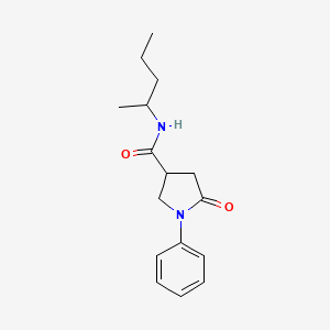 5-oxo-N-(pentan-2-yl)-1-phenylpyrrolidine-3-carboxamide