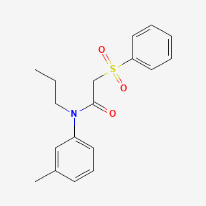 N-(3-methylphenyl)-2-(phenylsulfonyl)-N-propylacetamide